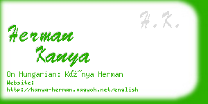 herman kanya business card